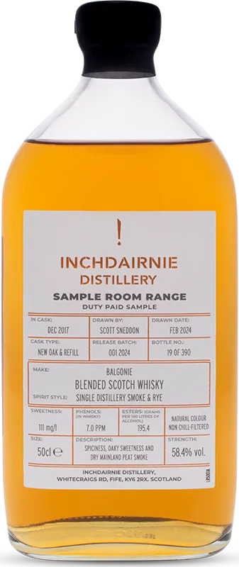 inchdairnie-balgonie-sample-room-single-malt-whisky image 1