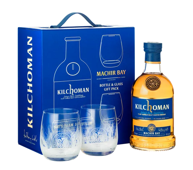kilchoman-machir-bay-gift-pack-single-malt-mit-2-tumblern-70cl image 1