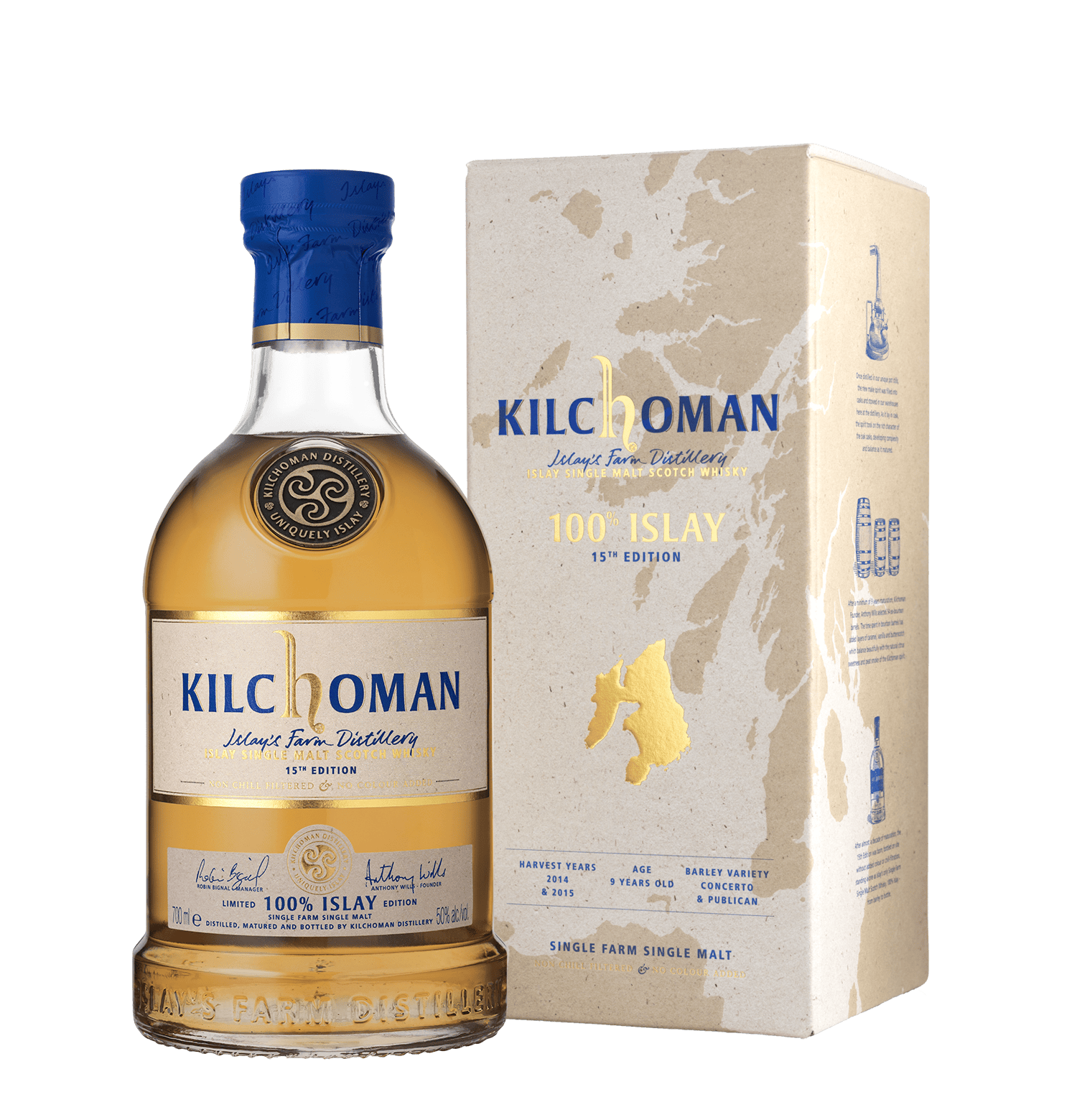 kilchoman-100-islay-15th-edition-islay-single-farm-single-malt-whisky image 1