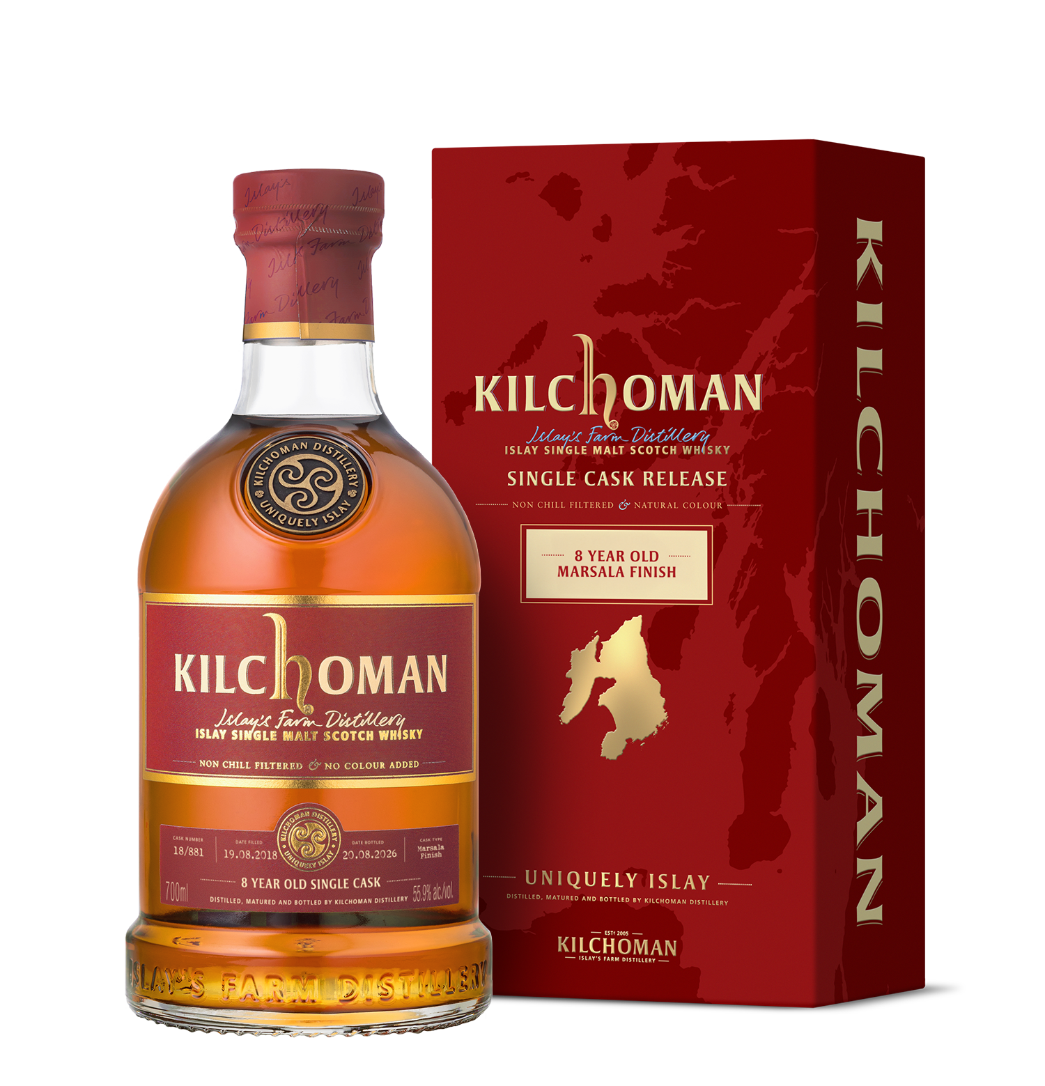 kilchoman-8-jahre-single-cask-18-881-marsala-finish-islay-single-malt-whisky image 1
